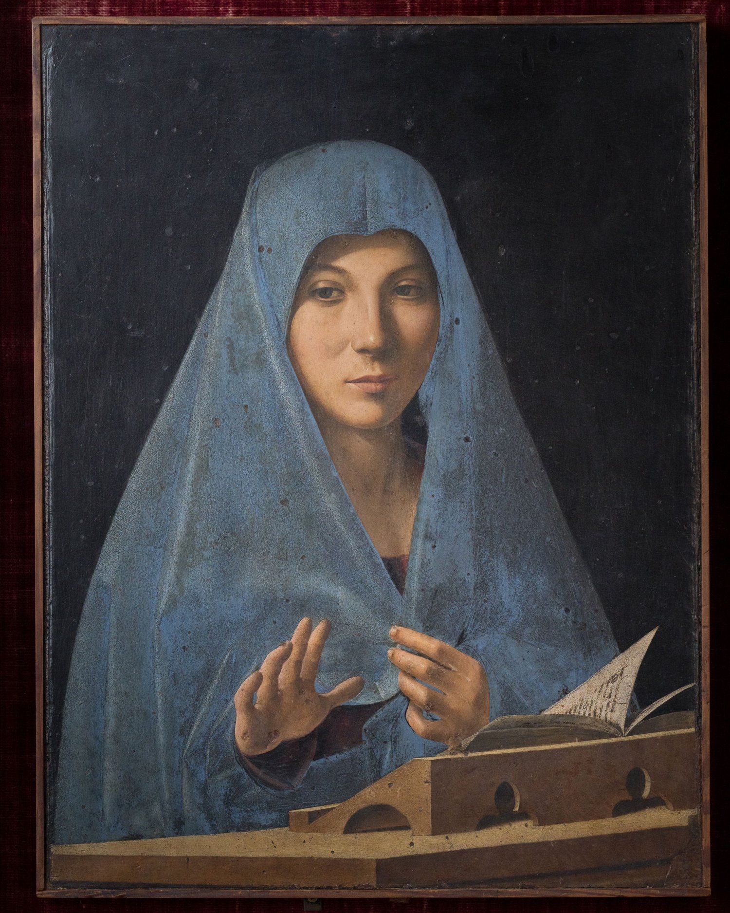 Antonello da Messina, Annunciata, 1475-1476 circa, olio su tavola. Palermo, Galleria Regionale di Palazzo Abatellis.